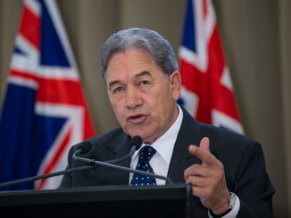 Acting Prime Minister Winston Peters during his press conference, after it was announced nurses are to go on strike on Thursday, at the Beehive, Wellington. 10 July, 2018. New Zealand Herald Photograph by Mark Mitchell