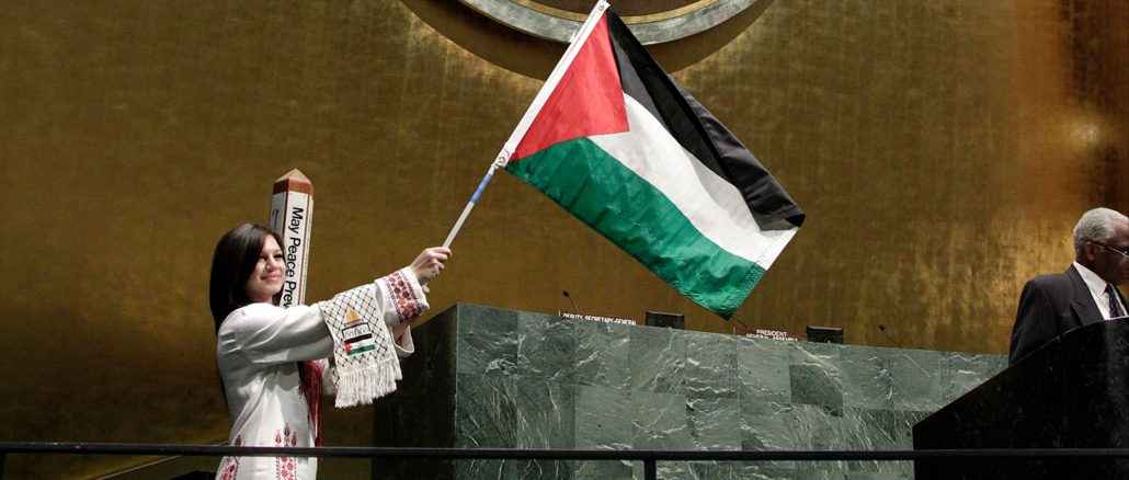 UN Palestine flag